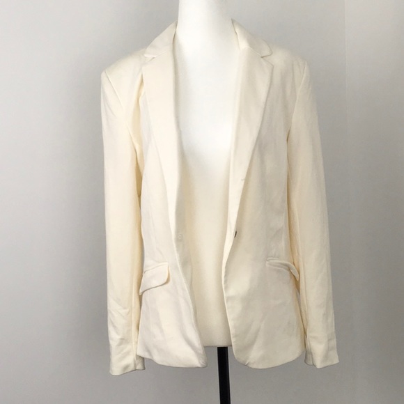 H&M 💕2/$30💕 White Blazer | Size 12 Women's - Picture 4 of 6